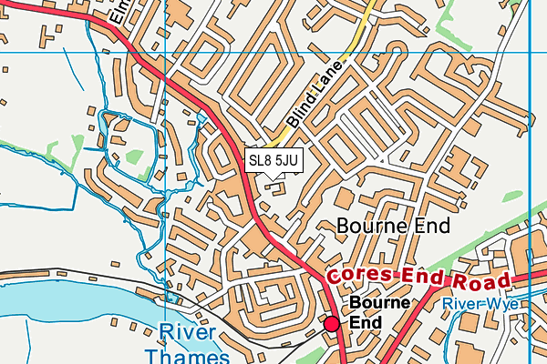 SL8 5JU map - OS VectorMap District (Ordnance Survey) SL8 5JU map - OS VectorMap District (Ordnance Survey)