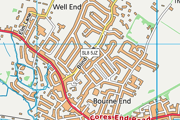 SL8 5JZ map - OS VectorMap District (Ordnance Survey) SL8 5JZ map - OS VectorMap District (Ordnance Survey)