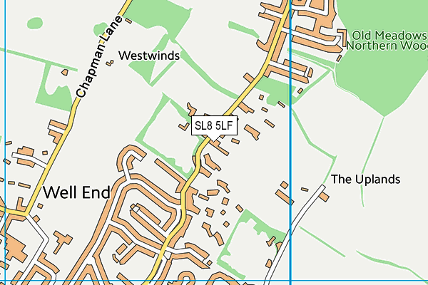 SL8 5LF map - OS VectorMap District (Ordnance Survey) SL8 5LF map - OS VectorMap District (Ordnance Survey)