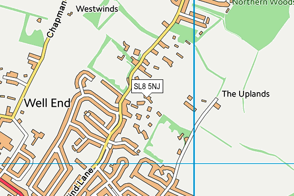 SL8 5NJ map - OS VectorMap District (Ordnance Survey) SL8 5NJ map - OS VectorMap District (Ordnance Survey)