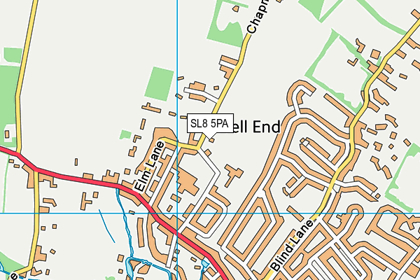 SL8 5PA map - OS VectorMap District (Ordnance Survey) SL8 5PA map - OS VectorMap District (Ordnance Survey)