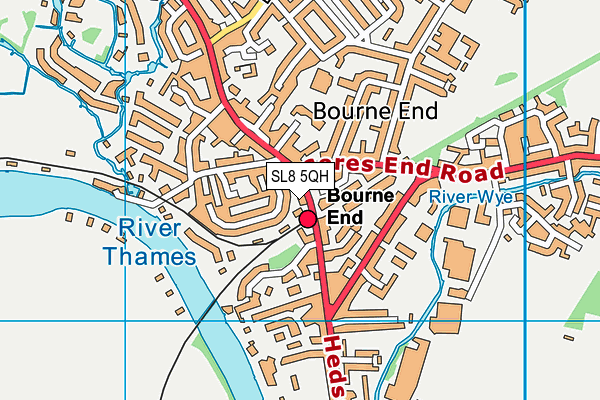 SL8 5QH map - OS VectorMap District (Ordnance Survey) SL8 5QH map - OS VectorMap District (Ordnance Survey)