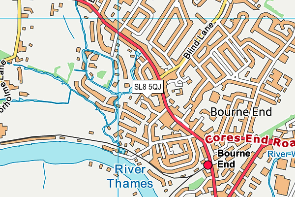 SL8 5QJ map - OS VectorMap District (Ordnance Survey) SL8 5QJ map - OS VectorMap District (Ordnance Survey)