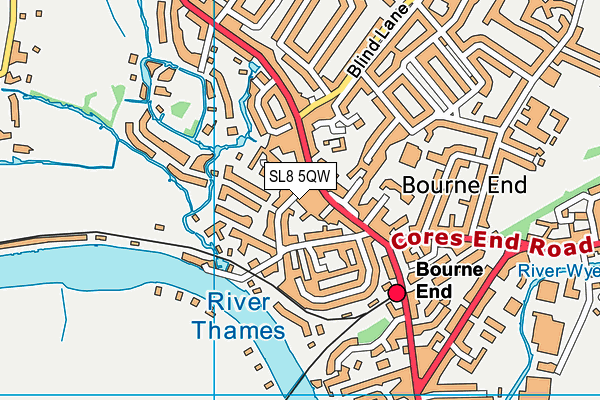 SL8 5QW map - OS VectorMap District (Ordnance Survey) SL8 5QW map - OS VectorMap District (Ordnance Survey)