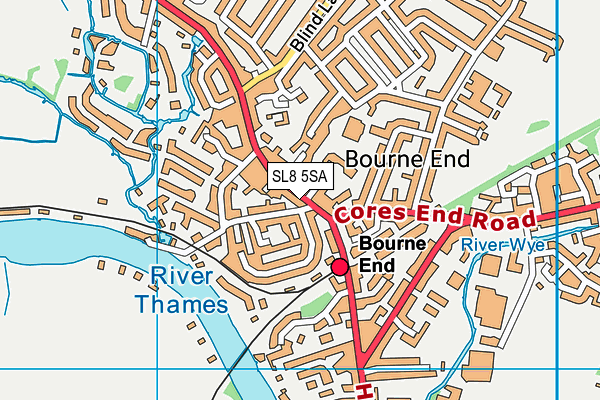 SL8 5SA map - OS VectorMap District (Ordnance Survey) SL8 5SA map - OS VectorMap District (Ordnance Survey)