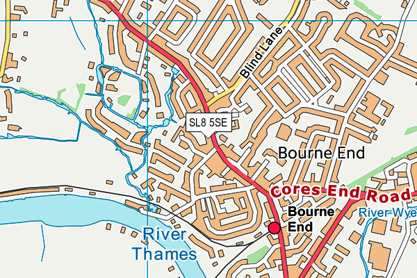SL8 5SE map - OS VectorMap District (Ordnance Survey) SL8 5SE map - OS VectorMap District (Ordnance Survey)