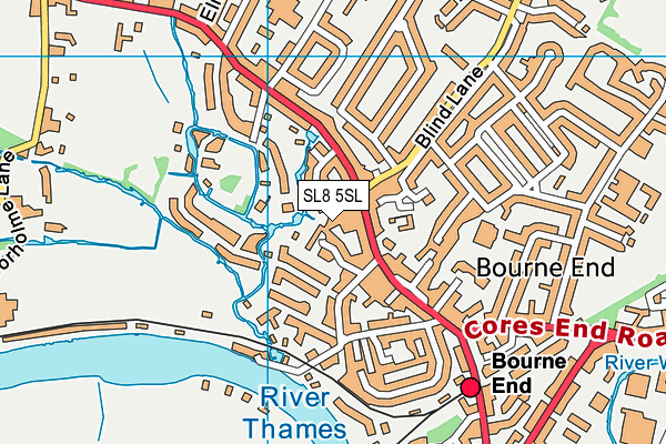SL8 5SL map - OS VectorMap District (Ordnance Survey) SL8 5SL map - OS VectorMap District (Ordnance Survey)