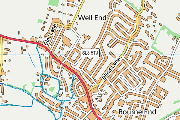 SL8 5TJ map - OS VectorMap District (Ordnance Survey) SL8 5TJ map - OS VectorMap District (Ordnance Survey)