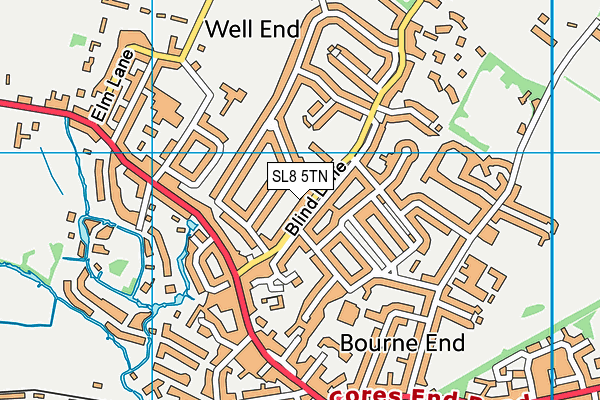 SL8 5TN map - OS VectorMap District (Ordnance Survey)