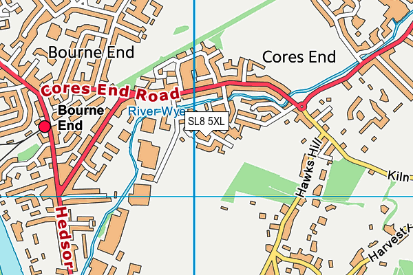 SL8 5XL map - OS VectorMap District (Ordnance Survey)