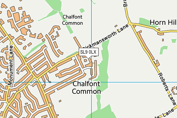 SL9 0LX map - OS VectorMap District (Ordnance Survey)