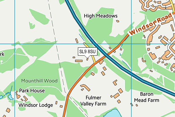 SL9 8SU map - OS VectorMap District (Ordnance Survey)