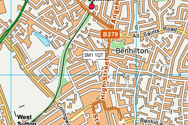 SM1 1QT map - OS VectorMap District (Ordnance Survey) SM1 1QT map - OS VectorMap District (Ordnance Survey)