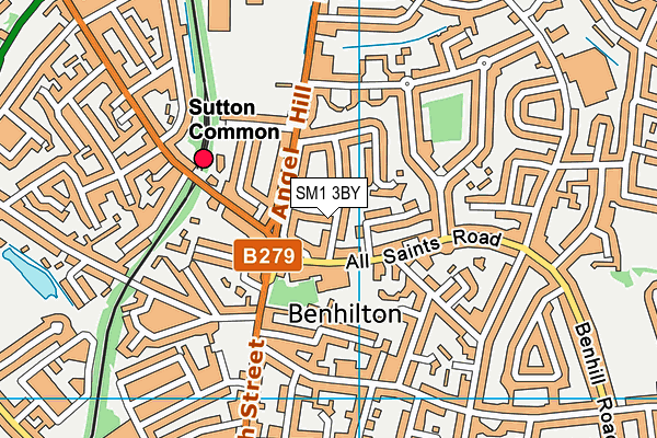 SM1 3BY map - OS VectorMap District (Ordnance Survey) SM1 3BY map - OS VectorMap District (Ordnance Survey)