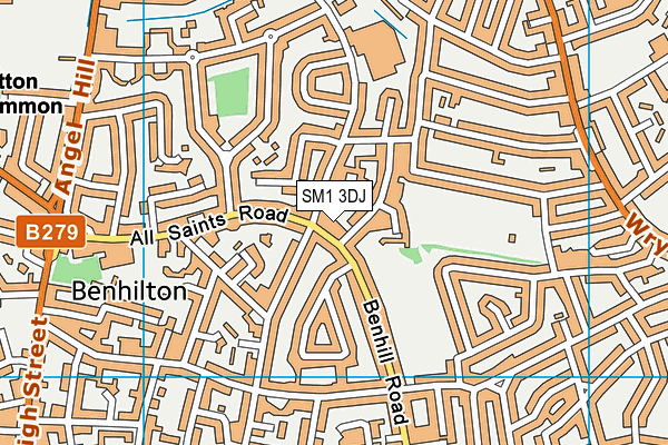 SM1 3DJ map - OS VectorMap District (Ordnance Survey) SM1 3DJ map - OS VectorMap District (Ordnance Survey)