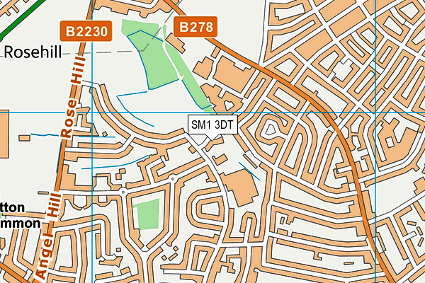 SM1 3DT map - OS VectorMap District (Ordnance Survey) SM1 3DT map - OS VectorMap District (Ordnance Survey)