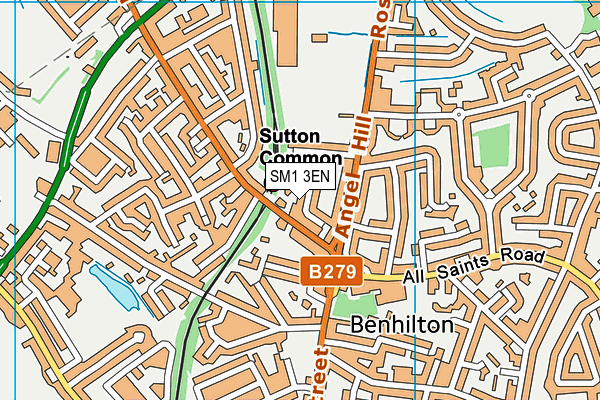 SM1 3EN map - OS VectorMap District (Ordnance Survey) SM1 3EN map - OS VectorMap District (Ordnance Survey)
