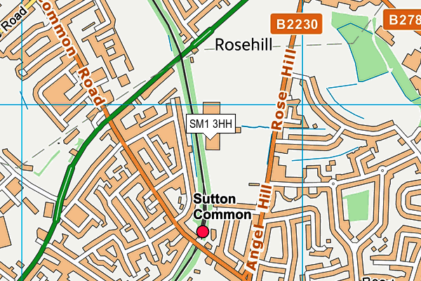 SM1 3HH map - OS VectorMap District (Ordnance Survey) SM1 3HH map - OS VectorMap District (Ordnance Survey)