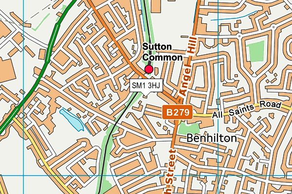 SM1 3HJ map - OS VectorMap District (Ordnance Survey) SM1 3HJ map - OS VectorMap District (Ordnance Survey)