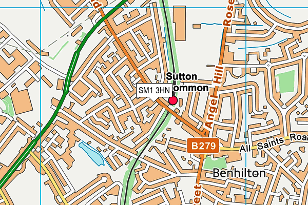 SM1 3HN map - OS VectorMap District (Ordnance Survey) SM1 3HN map - OS VectorMap District (Ordnance Survey)