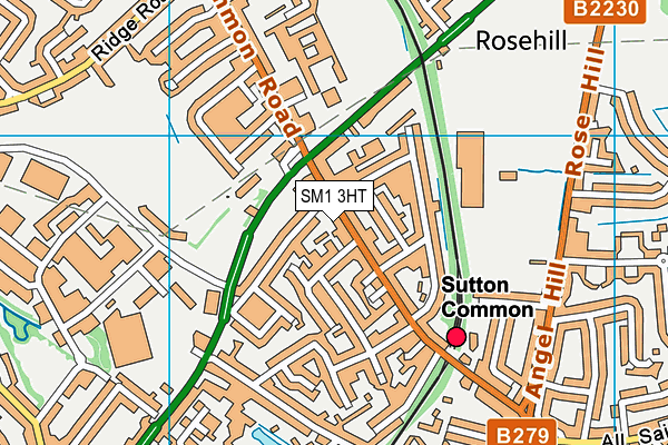 SM1 3HT map - OS VectorMap District (Ordnance Survey) SM1 3HT map - OS VectorMap District (Ordnance Survey)