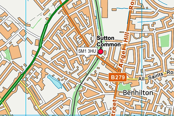 SM1 3HU map - OS VectorMap District (Ordnance Survey) SM1 3HU map - OS VectorMap District (Ordnance Survey)