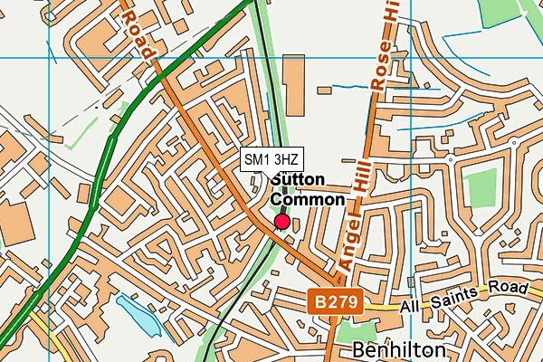 SM1 3HZ map - OS VectorMap District (Ordnance Survey) SM1 3HZ map - OS VectorMap District (Ordnance Survey)