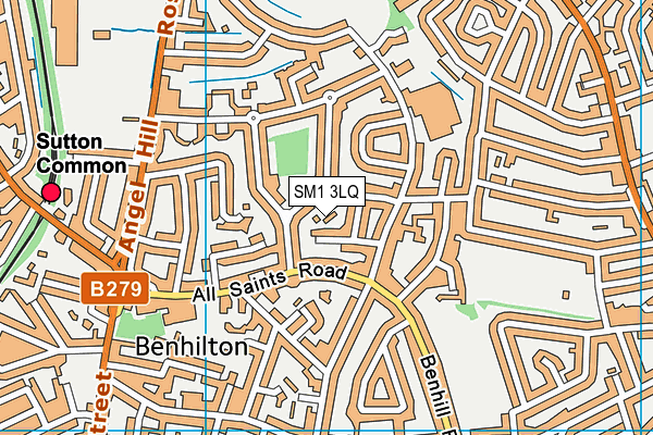 SM1 3LQ map - OS VectorMap District (Ordnance Survey) SM1 3LQ map - OS VectorMap District (Ordnance Survey)