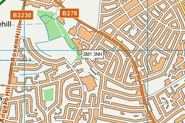 SM1 3NH map - OS VectorMap District (Ordnance Survey) SM1 3NH map - OS VectorMap District (Ordnance Survey)