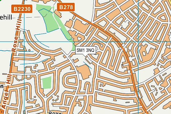 SM1 3NQ map - OS VectorMap District (Ordnance Survey) SM1 3NQ map - OS VectorMap District (Ordnance Survey)