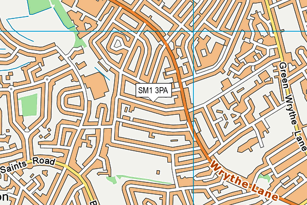 SM1 3PA map - OS VectorMap District (Ordnance Survey) SM1 3PA map - OS VectorMap District (Ordnance Survey)