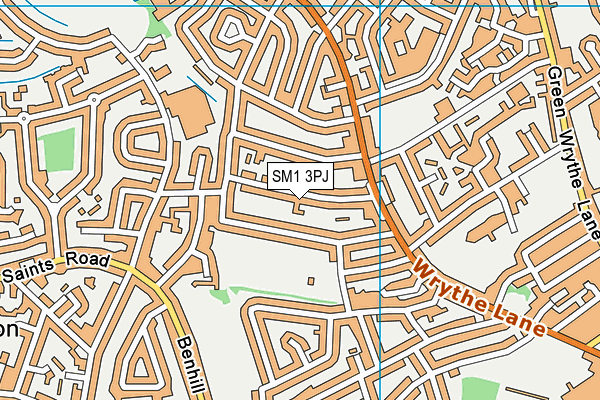 SM1 3PJ map - OS VectorMap District (Ordnance Survey) SM1 3PJ map - OS VectorMap District (Ordnance Survey)