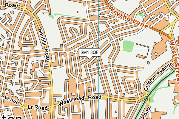 SM1 3QF map - OS VectorMap District (Ordnance Survey) SM1 3QF map - OS VectorMap District (Ordnance Survey)