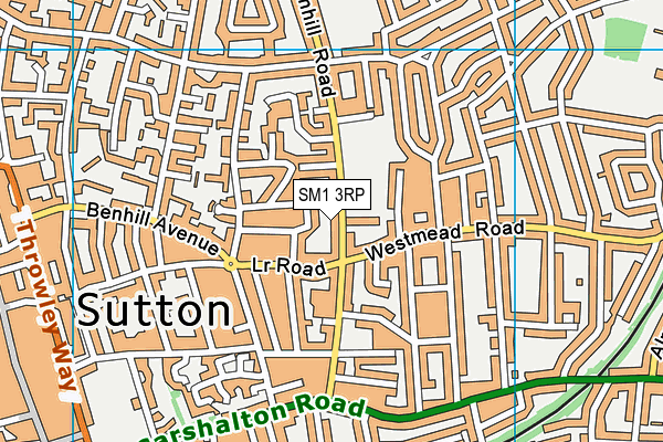 SM1 3RP map - OS VectorMap District (Ordnance Survey) SM1 3RP map - OS VectorMap District (Ordnance Survey)