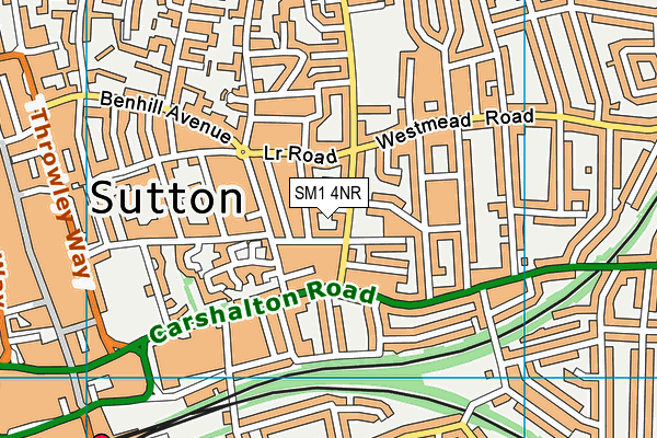 SM1 4NR map - OS VectorMap District (Ordnance Survey) SM1 4NR map - OS VectorMap District (Ordnance Survey)