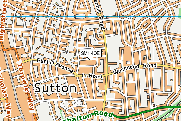 SM1 4QE map - OS VectorMap District (Ordnance Survey) SM1 4QE map - OS VectorMap District (Ordnance Survey)