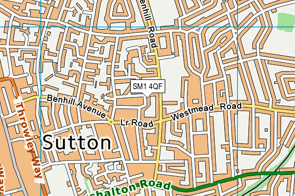 SM1 4QF map - OS VectorMap District (Ordnance Survey) SM1 4QF map - OS VectorMap District (Ordnance Survey)