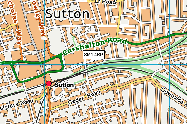 SM1 4RP map - OS VectorMap District (Ordnance Survey) SM1 4RP map - OS VectorMap District (Ordnance Survey)