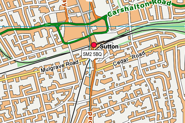 SM2 5BQ map - OS VectorMap District (Ordnance Survey) SM2 5BQ map - OS VectorMap District (Ordnance Survey)