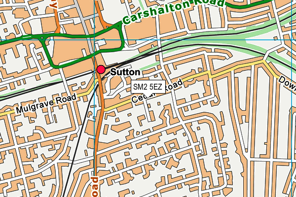 SM2 5EZ map - OS VectorMap District (Ordnance Survey) SM2 5EZ map - OS VectorMap District (Ordnance Survey)