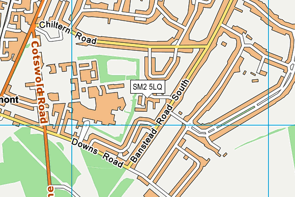 SM2 5LQ map - OS VectorMap District (Ordnance Survey) SM2 5LQ map - OS VectorMap District (Ordnance Survey)