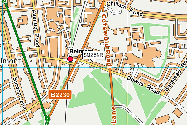 SM2 5NR map - OS VectorMap District (Ordnance Survey) SM2 5NR map - OS VectorMap District (Ordnance Survey)