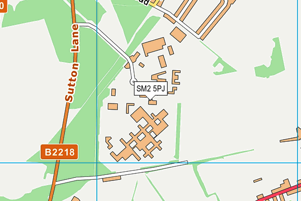 SM2 5PJ map - OS VectorMap District (Ordnance Survey) SM2 5PJ map - OS VectorMap District (Ordnance Survey)