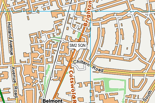 SM2 5QN map - OS VectorMap District (Ordnance Survey) SM2 5QN map - OS VectorMap District (Ordnance Survey)