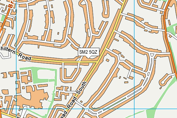 SM2 5QZ map - OS VectorMap District (Ordnance Survey) SM2 5QZ map - OS VectorMap District (Ordnance Survey)