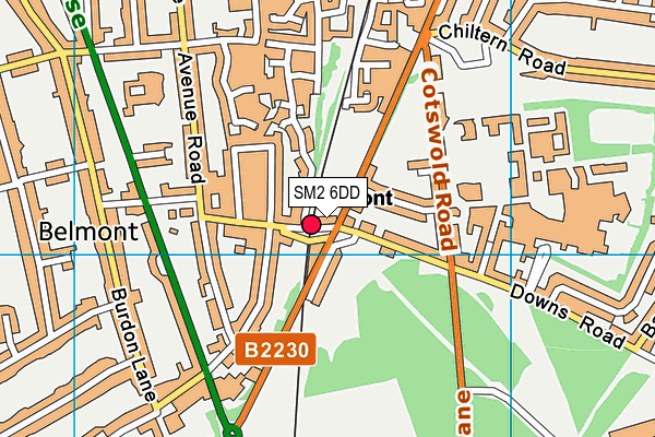SM2 6DD map - OS VectorMap District (Ordnance Survey) SM2 6DD map - OS VectorMap District (Ordnance Survey)