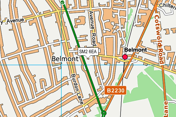 SM2 6EA map - OS VectorMap District (Ordnance Survey) SM2 6EA map - OS VectorMap District (Ordnance Survey)