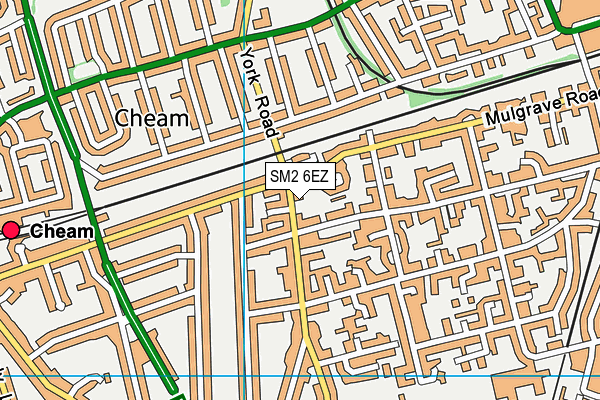 SM2 6EZ map - OS VectorMap District (Ordnance Survey) SM2 6EZ map - OS VectorMap District (Ordnance Survey)