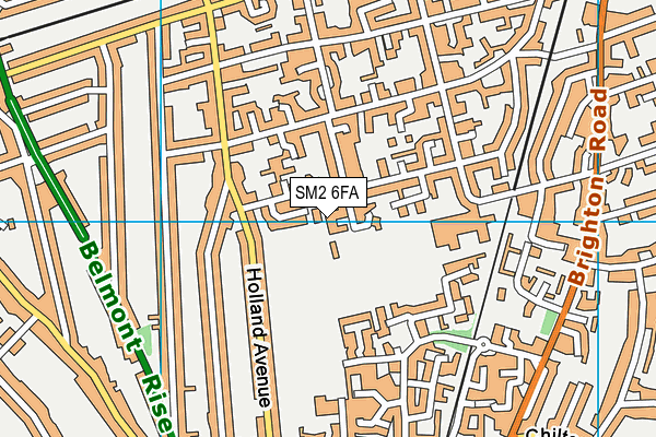 SM2 6FA map - OS VectorMap District (Ordnance Survey) SM2 6FA map - OS VectorMap District (Ordnance Survey)