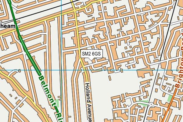SM2 6GS map - OS VectorMap District (Ordnance Survey) SM2 6GS map - OS VectorMap District (Ordnance Survey)